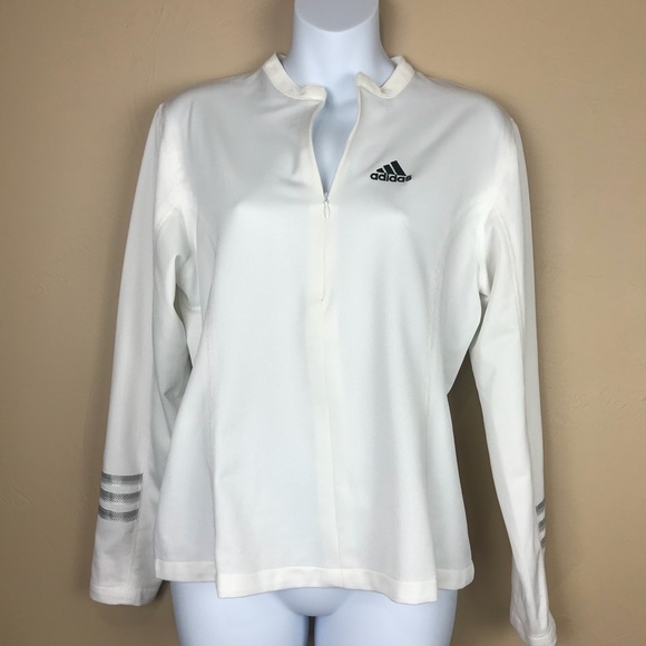 adidas Tops - Adidas Pullover with Zipper Closure Size Medium